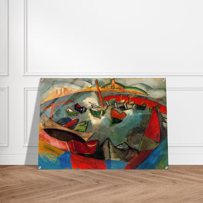 BOATS IN MARSEILLE 1908 - Raoul Dufy Acrylic Print - 70x100 cm / 28x40″ inches | Raoul Dufy Wall Art | Raoul Dufy Prints