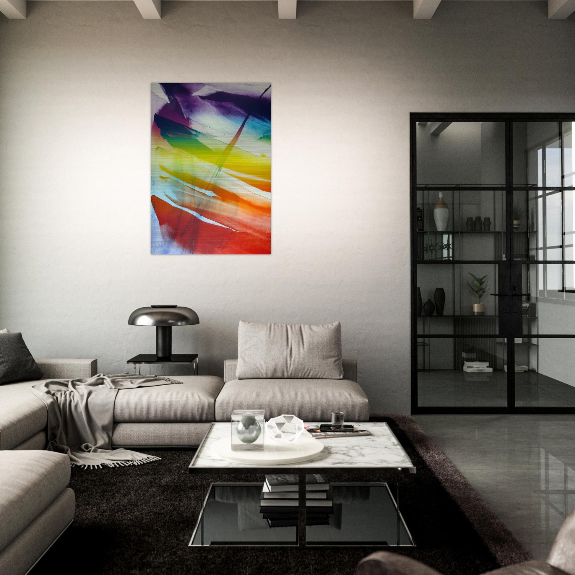 Phenomena Franklin s Kite - Paul Jenkins Brushed Aluminum Print - 70x100 cm / 28x40 inches | Paul Jenkins Aluminum Print | Paul Jenkins Prints