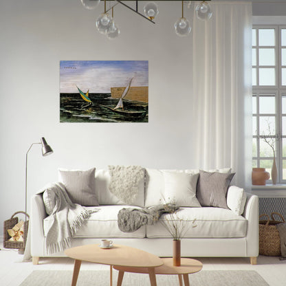 VELE NEL PORTO - Carlo Carra Brushed Aluminum Print - 70x100 cm / 28x40 inches | Carlo Carra Aluminum Print | Carlo Carra Prints