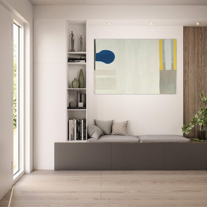 Blue Form on White - 1964 - William Scott Art Prints - 100x150 cm / 40x60″ inches | William Scott Poster | William Scott Prints