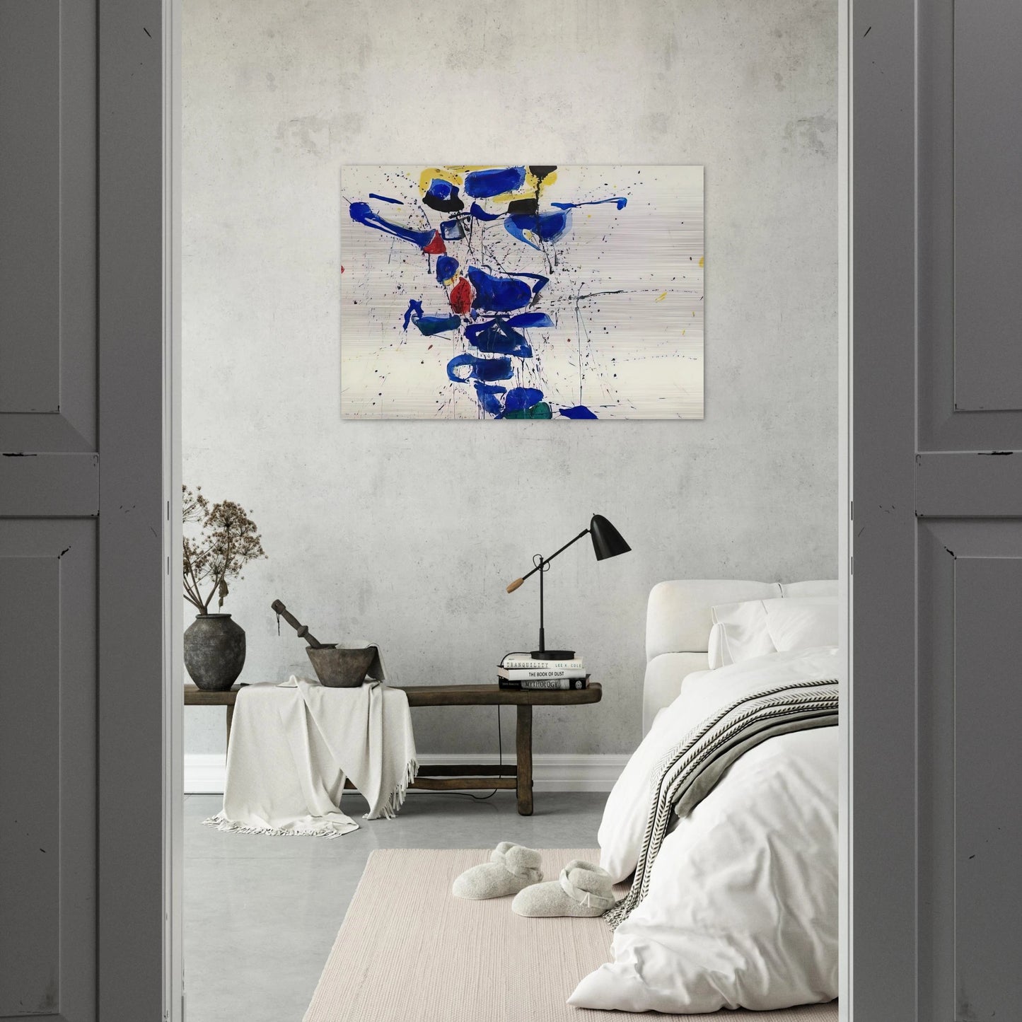 Untitled  SF59-531  - Sam Francis Brushed Aluminum Print - 70x100 cm / 28x40 inches | Sam Francis Aluminum Print | Sam Francis Prints