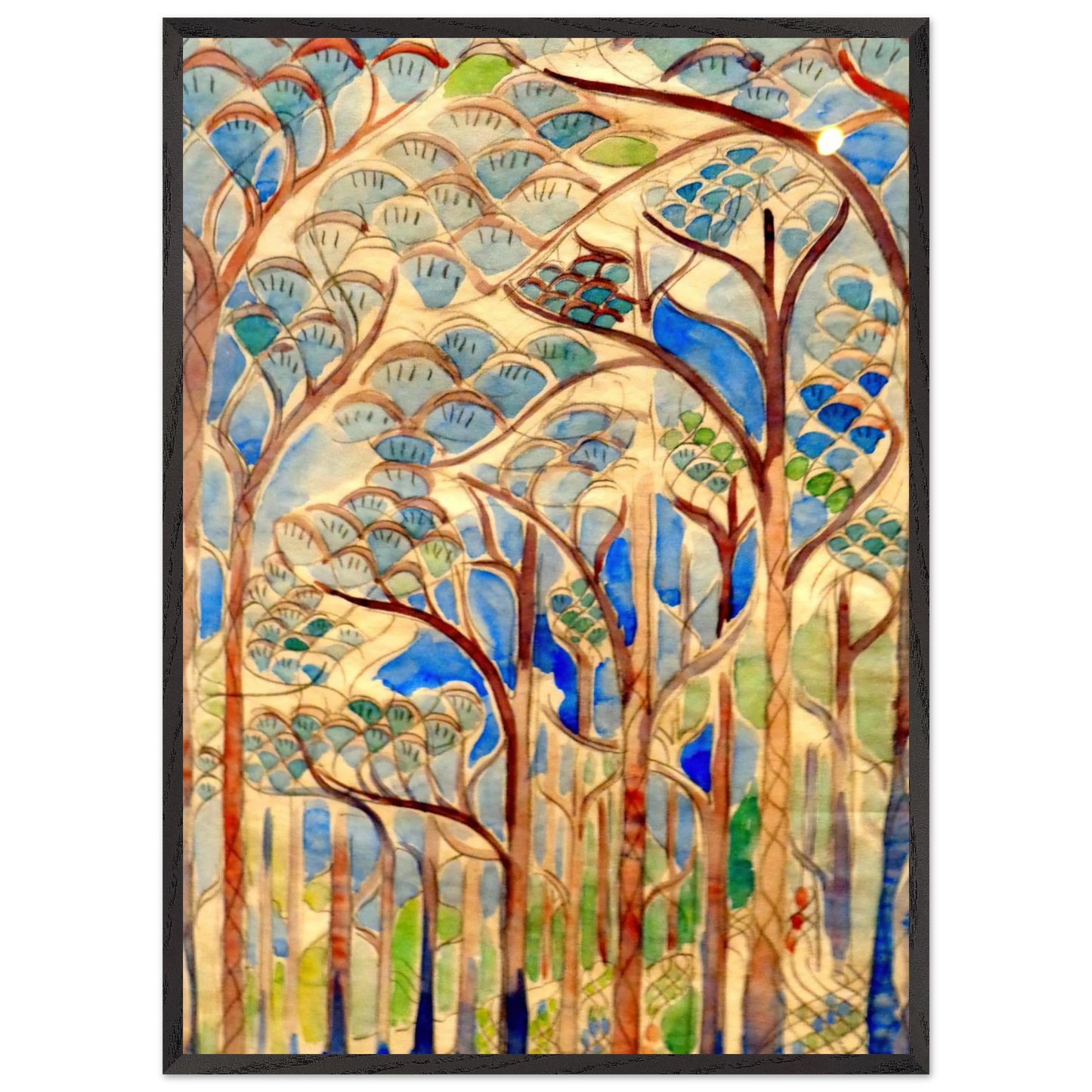 Walter Inglis Anderson - Walter Anderson Wall art - 27x35 cm / 11x14 inches - Premium Wooden Framed Poster With Fine Art Paper-canvas - Wood frame