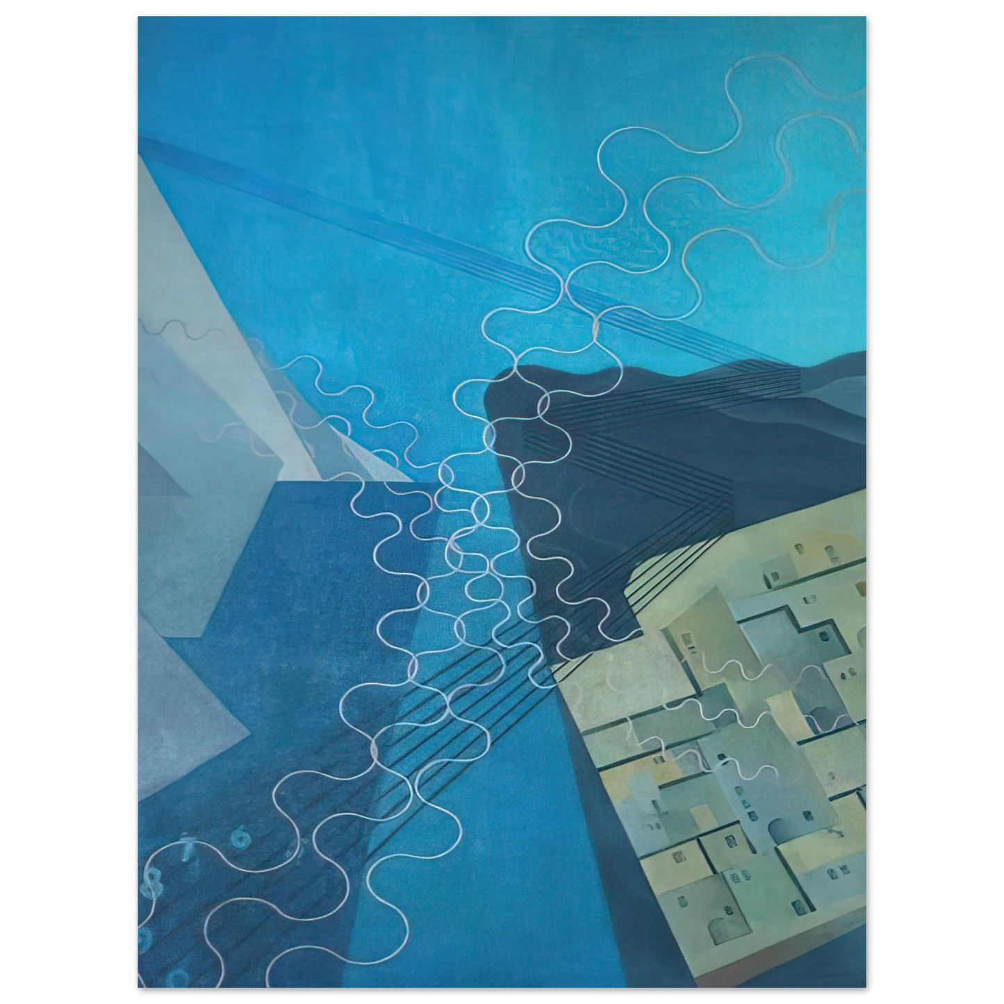 Benedetta Cappa - Synthesis of Telegraphic and Telephonic Communications - 1933 - 1934 Palermo, Sicily, Italy  75x100 cm / 30x40inches Fine Art Poster
