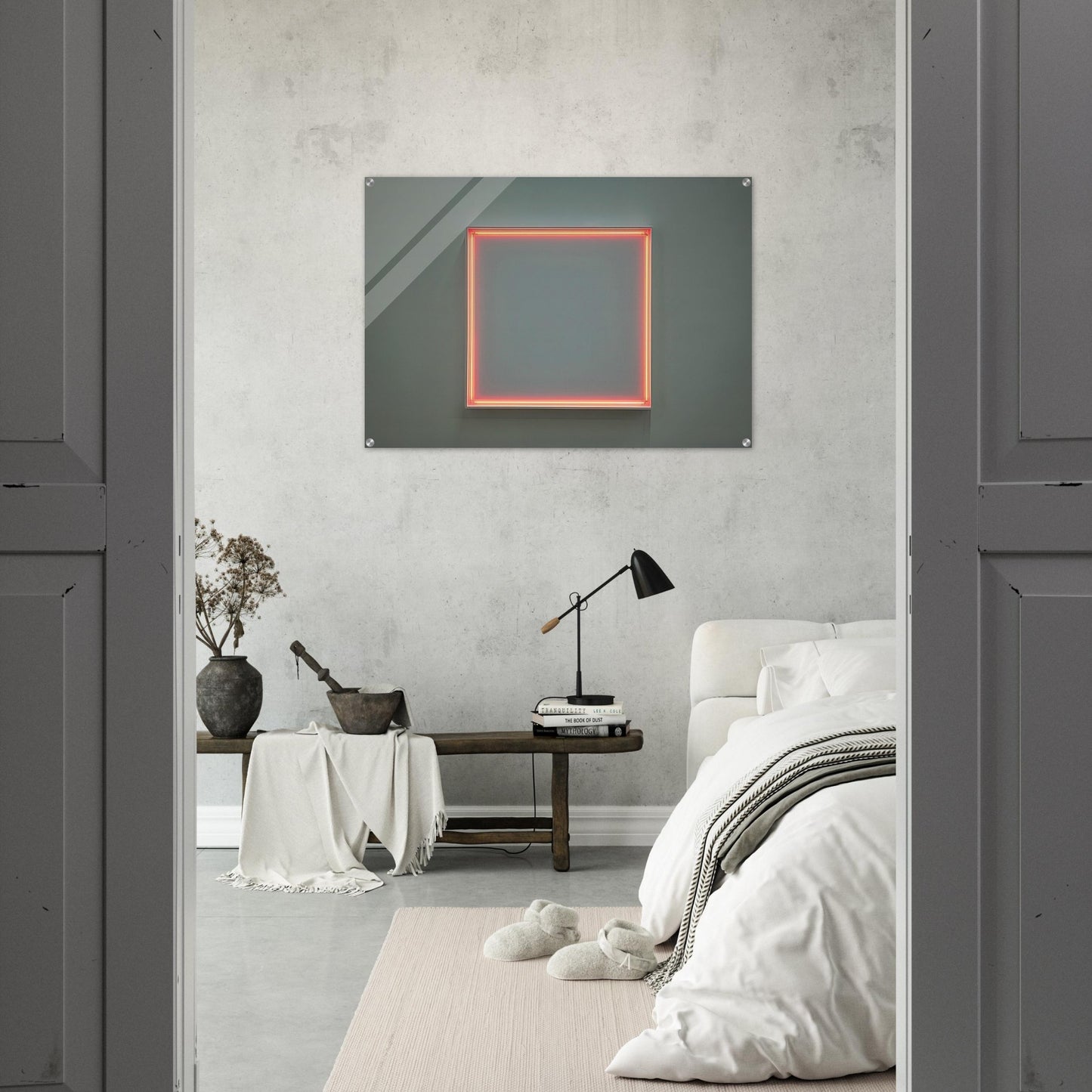 4 rythmes interférents en formant un carré - 1972 - Francois Morellet Acrylic Print - 70x100 cm / 28x40″ inches