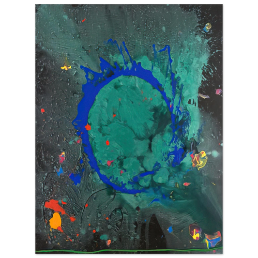 John Hoyland - Jade Buddha 23.07.08 - 2008  75x100 cm / 30x40inches Fine Art Poster