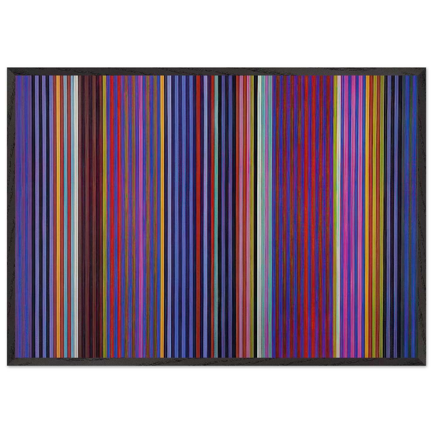 Red Witch - 1966 - Gene Davis 70x100 cm / 28x40 inches Framed Art Print – Black Wooden Frame