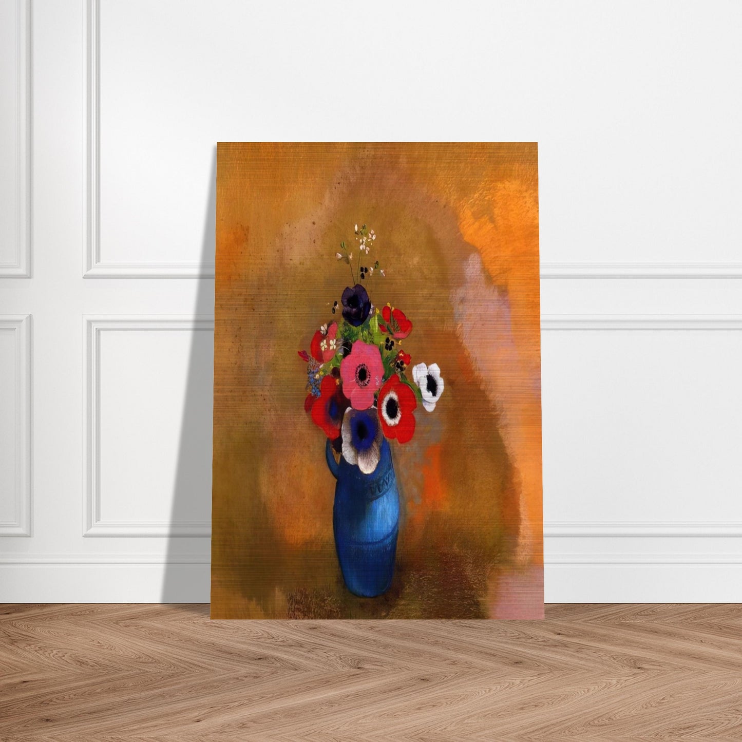 BOUQUET OF ANEMONES - Odilon Redon Brushed Aluminum Print - 70x100 cm / 28x40 inches | Odilon Redon Aluminum Print | Odilon Redon Prints