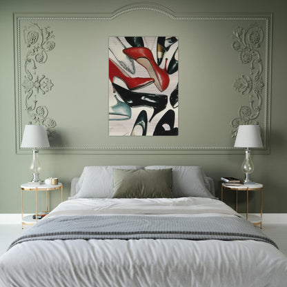 Shoes - Andy Warhol Brushed Aluminum Print - 70x100 cm / 28x40 inches | Andy Warhol Aluminum Print | Andy Warhol Prints