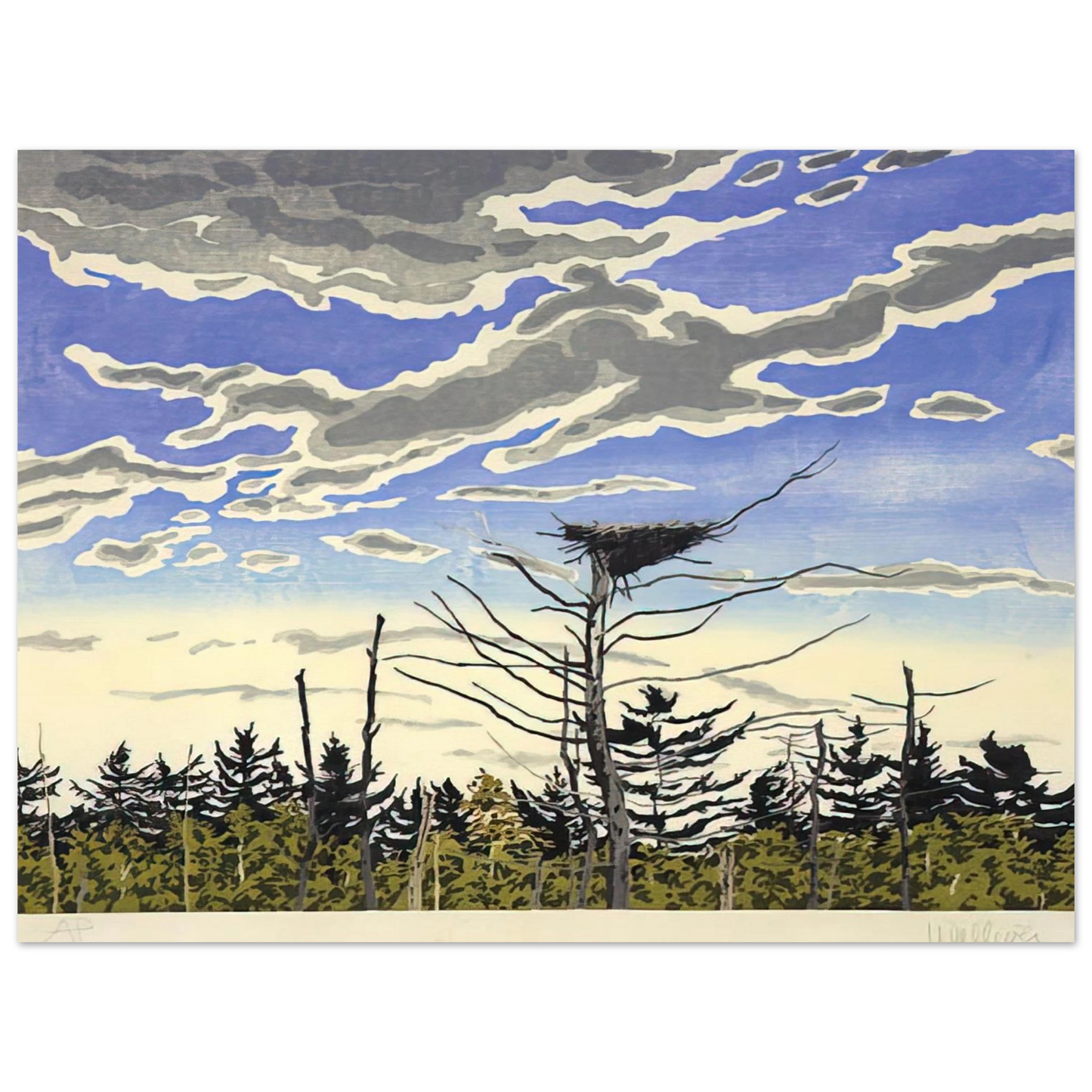 Neil Welliver - Ospreyâ€™s Nest - 1980  75x100 cm / 30x40inches Fine Art Poster
