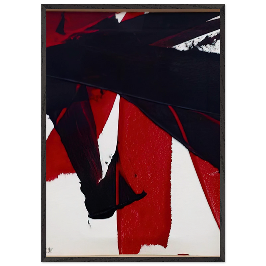 UNTITLED 2007 1 - Luis Feito 70x100 cm / 28x40 inches Framed Art Print – Black Wooden Frame