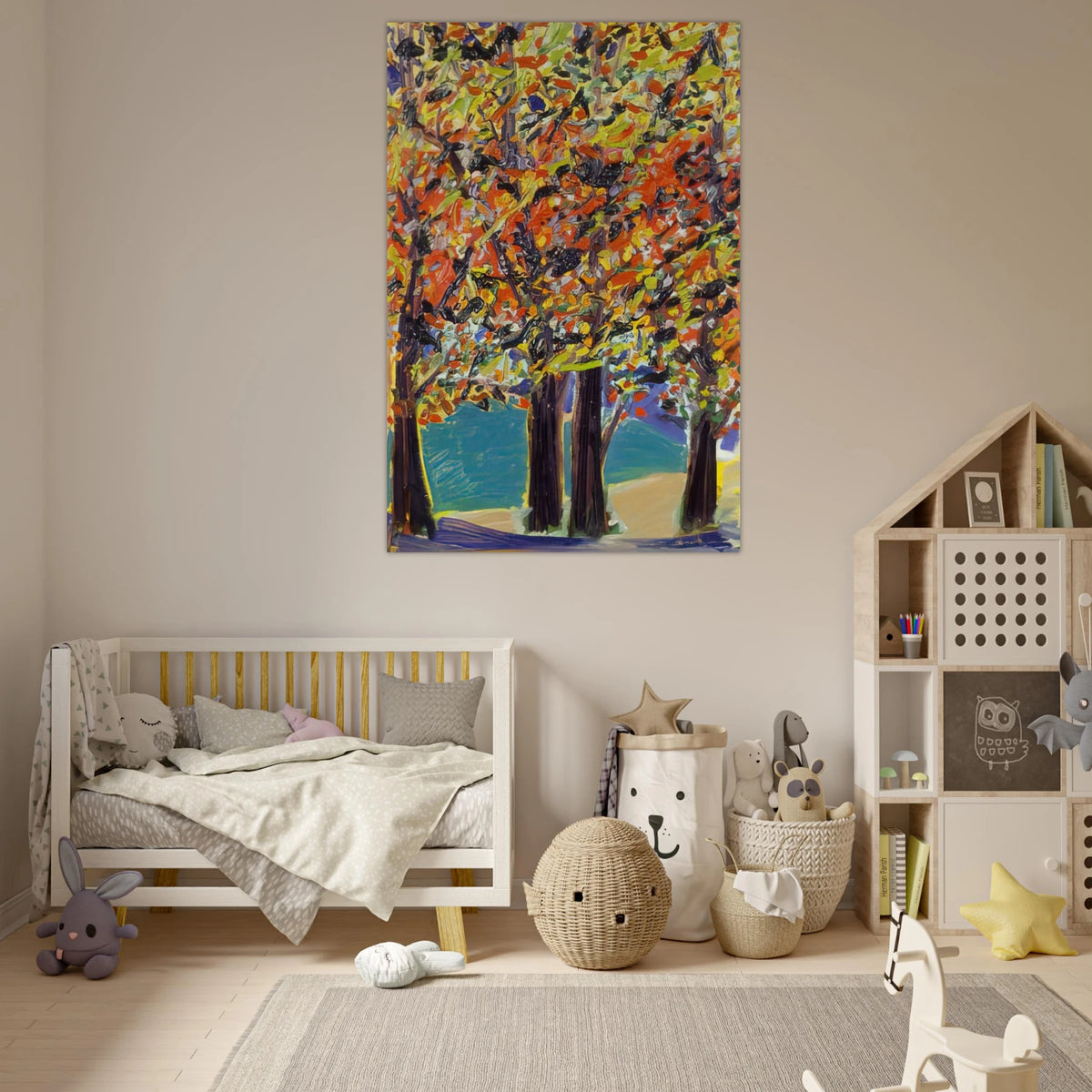 Autumn View, West Hurley, NY - 1984 - Ronnie Landfield Art Prints - 100x150 cm / 40x60″ inches | Ronnie Landfield Poster | Ronnie Landfield Prints