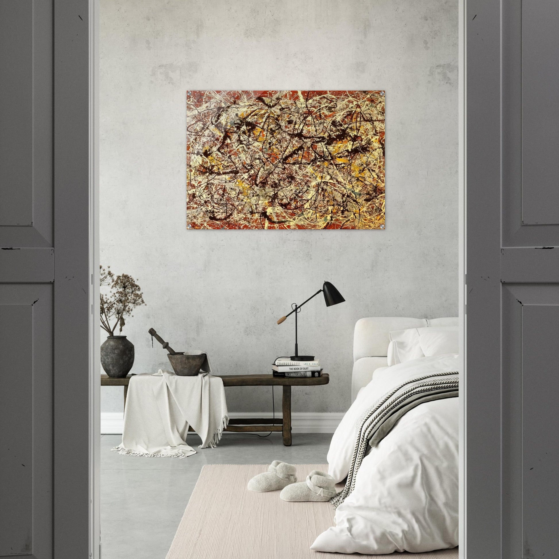 MURAL ON INDIAN RED GROUND 1950 - Jackson Pollock Acrylic Print - 70x100 cm / 28x40″ inches