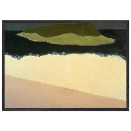 Offshore Island - 1958 - Milton Avery 70x100 cm / 28x40 inches Framed Art Print – Black Wooden Frame