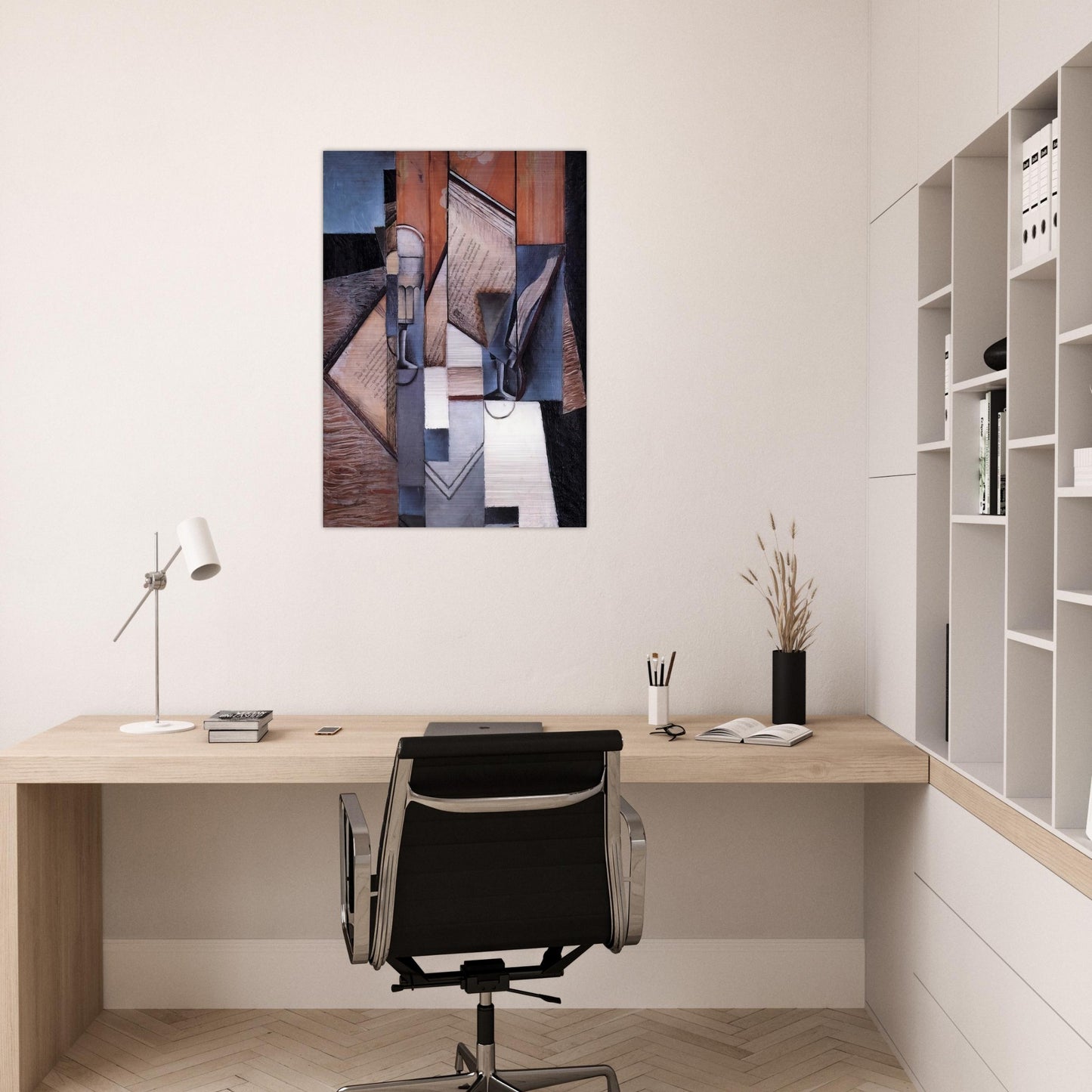 THE BOOK 1913 - Juan Gris Brushed Aluminum Print - 70x100 cm / 28x40 inches | Juan Gris Aluminum Print | Juan Gris Prints