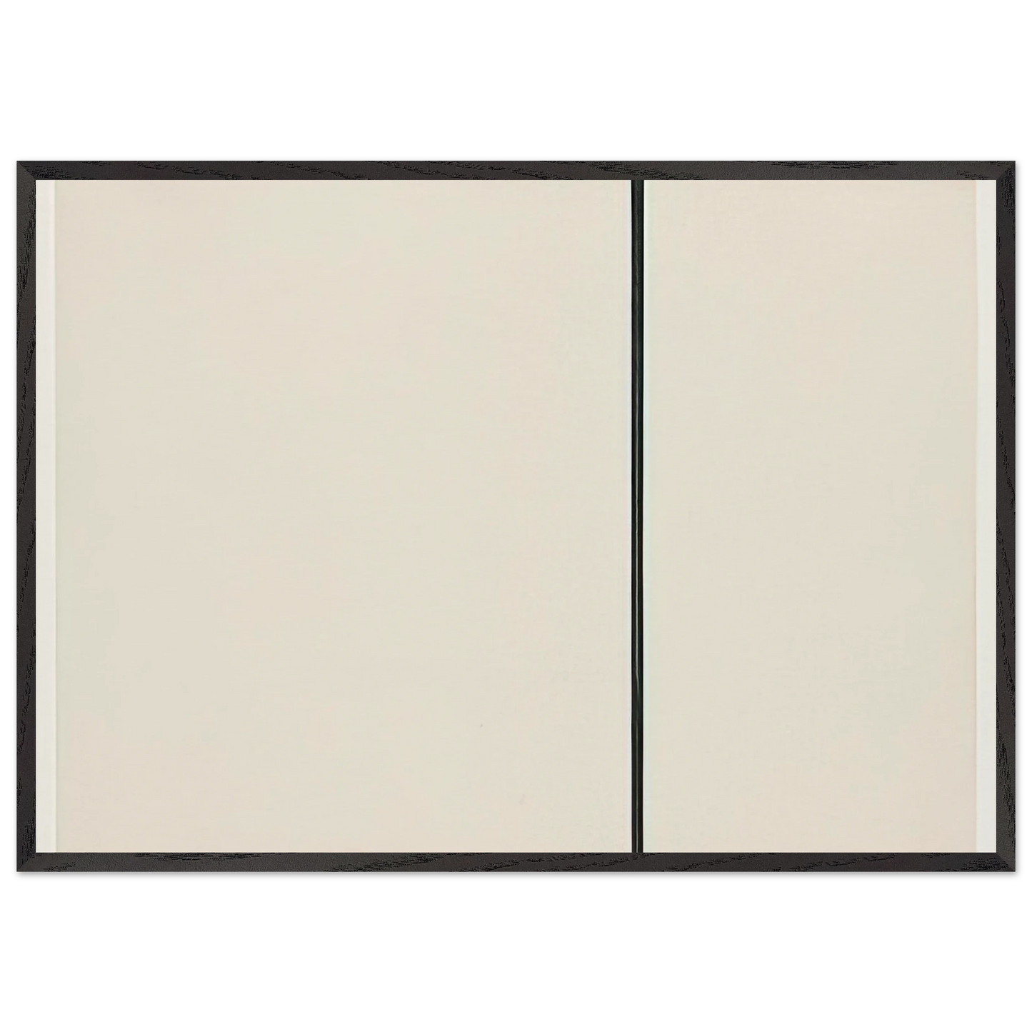Vertical Line from the series Line Form Color - Ellsworth Kelly 70x100 cm / 28x40 inches Framed Art Print – Black Wooden Frame