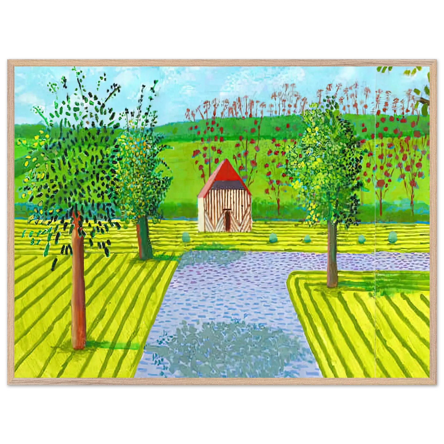 David Hockney - David Hockney Wall art - 70x100 cm / 28x40 Inches - Premium Wooden Framed Poster With Fine Art Paper - Wood frame