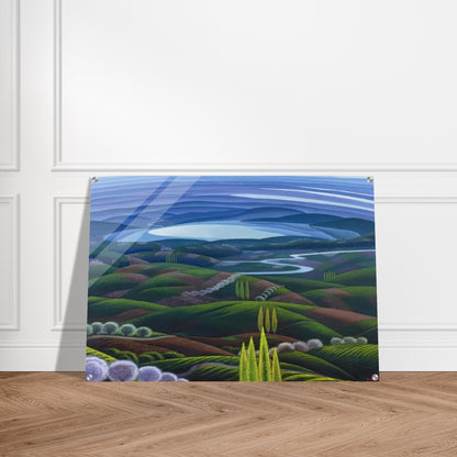 Umbria primavera - 1945 - Gerardo Dottori Acrylic Print - 70x100 cm / 28x40″ inches