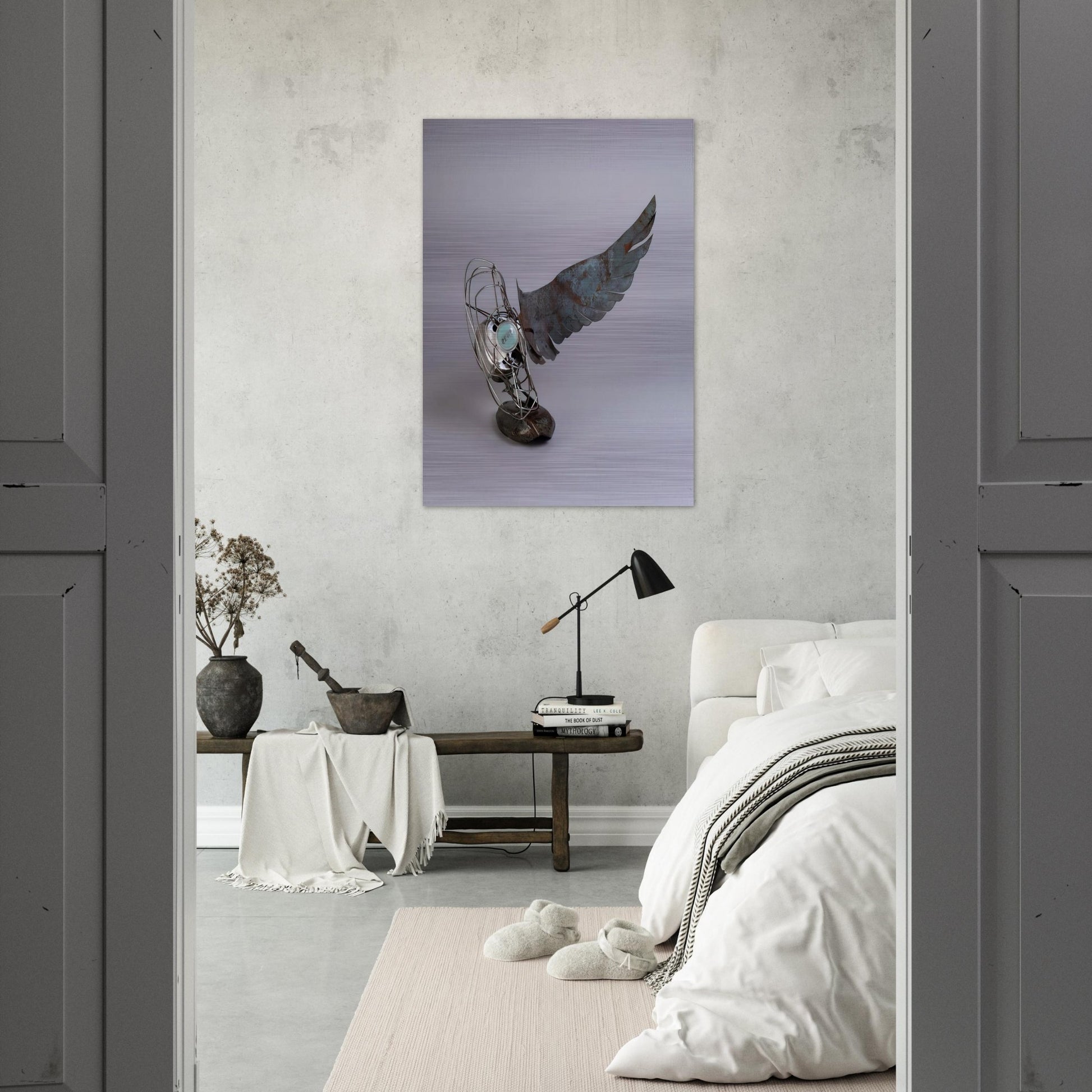 MERCURY ZERO SUMMER GLUT 1987 - Robert Rauschenberg Brushed Aluminum Print - 70x100 cm / 28x40 inches | Robert Rauschenberg Aluminum Print | Robert Rauschenberg Prints