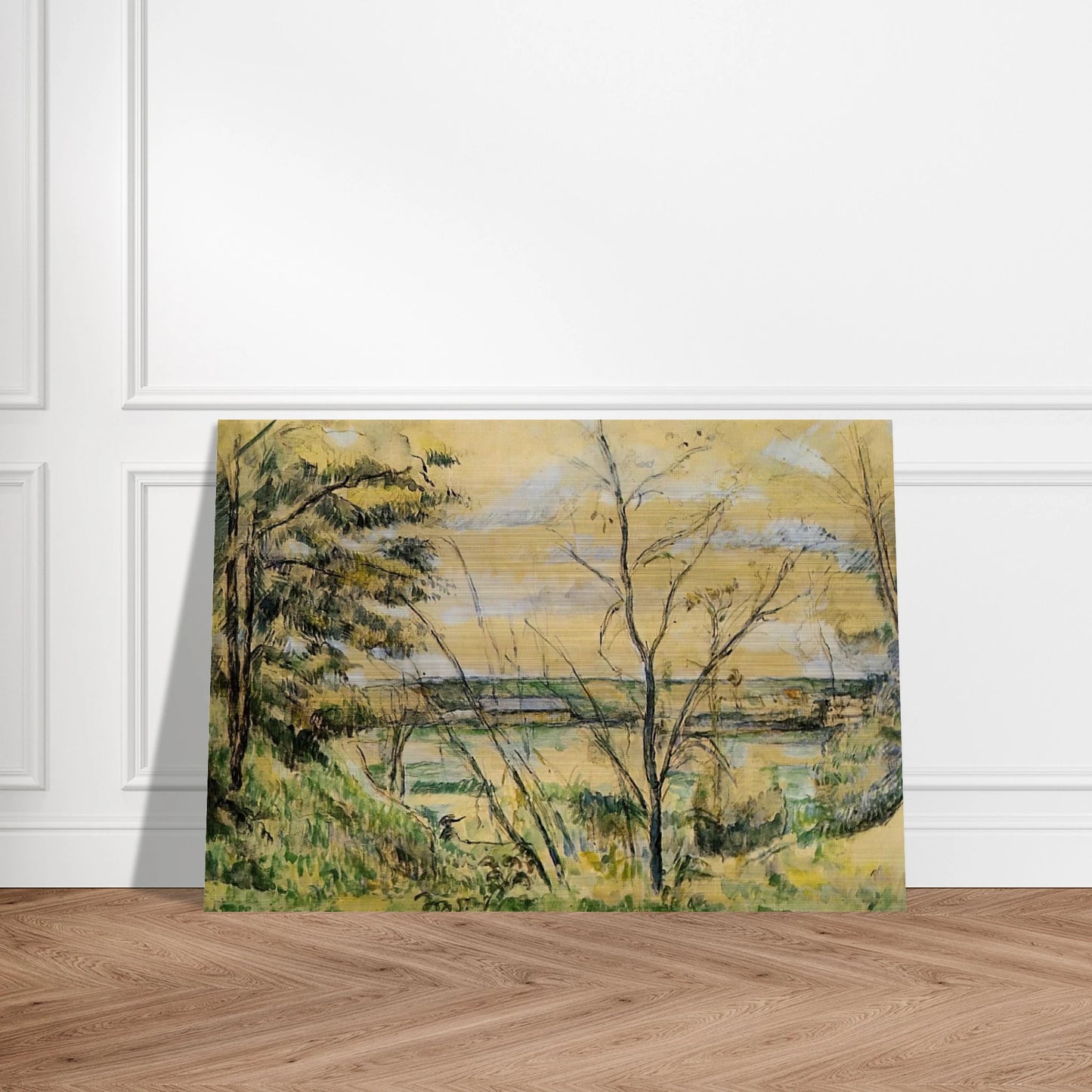 The Oise Valley - Paul Cézanne Brushed Aluminum Print - 70x100 cm / 28x40 inches | Paul Cézanne Aluminum Print | Paul Cézanne Prints