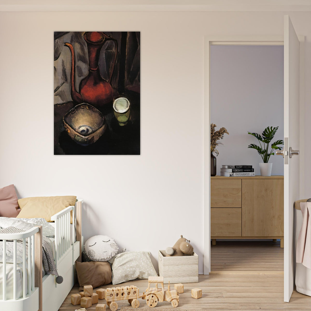 STILL LIFE WITH RED TEA KETTLE - Man Ray Brushed Aluminum Print - 70x100 cm / 28x40 inches | Man Ray Aluminum Print | Man Ray Prints