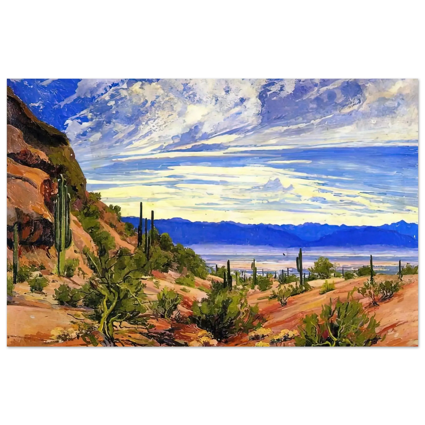 Maynard Dixon - WASHOE WICKIUP 1919 Wall art - 15x20 cm / 6x8 Inches - Premium Wooden Framed Poster With Fine Art Paper - Wood frame