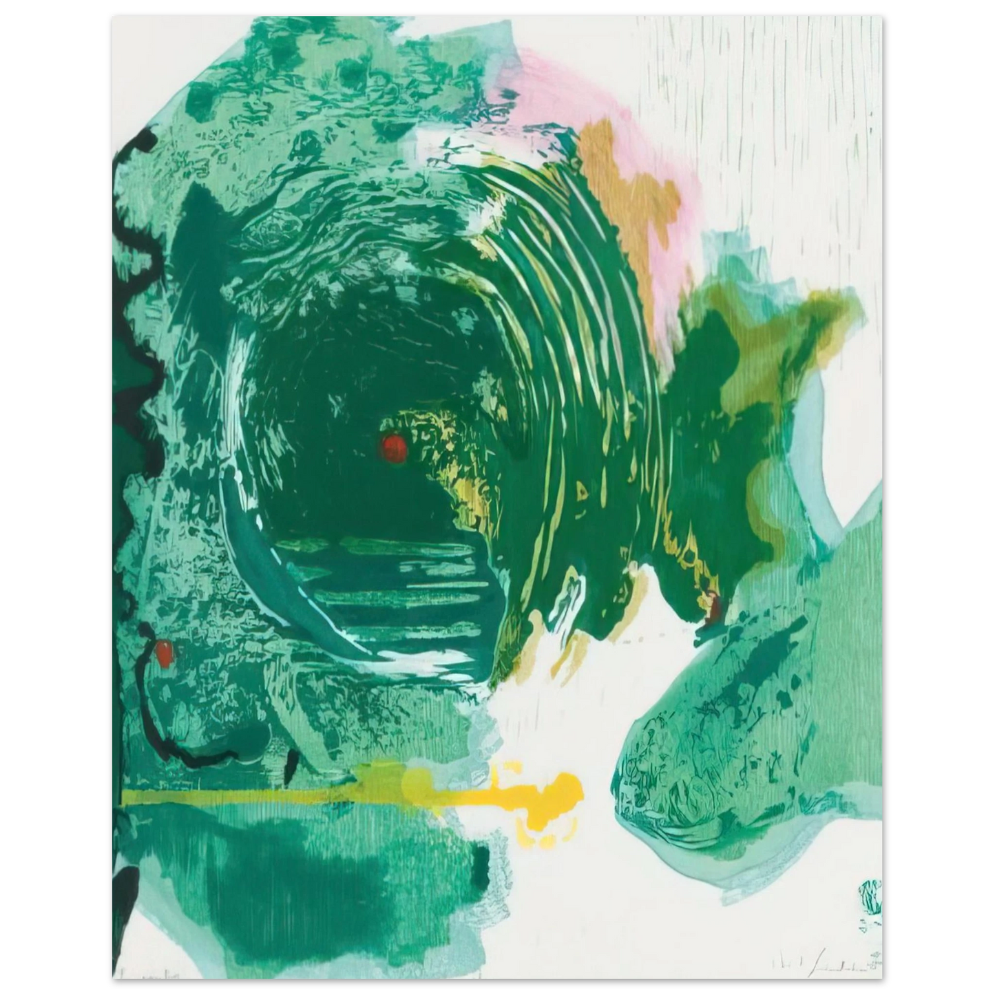 Helen Frankenthaler - Radius - 1993 Wall art - 30x45 cm / 12x18 inches - Premium Wooden Framed Poster With Fine Art Paper-canvas - Wood frame