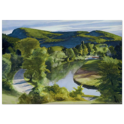First Branch of the White River, Vermont - Edward Hopper Brushed Aluminum Print - 70x100 cm / 28x40 inches | Edward Hopper Aluminum Print | Edward Hopper Prints