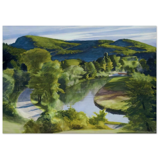 First Branch of the White River, Vermont - Edward Hopper Brushed Aluminum Print - 70x100 cm / 28x40 inches | Edward Hopper Aluminum Print | Edward Hopper Prints