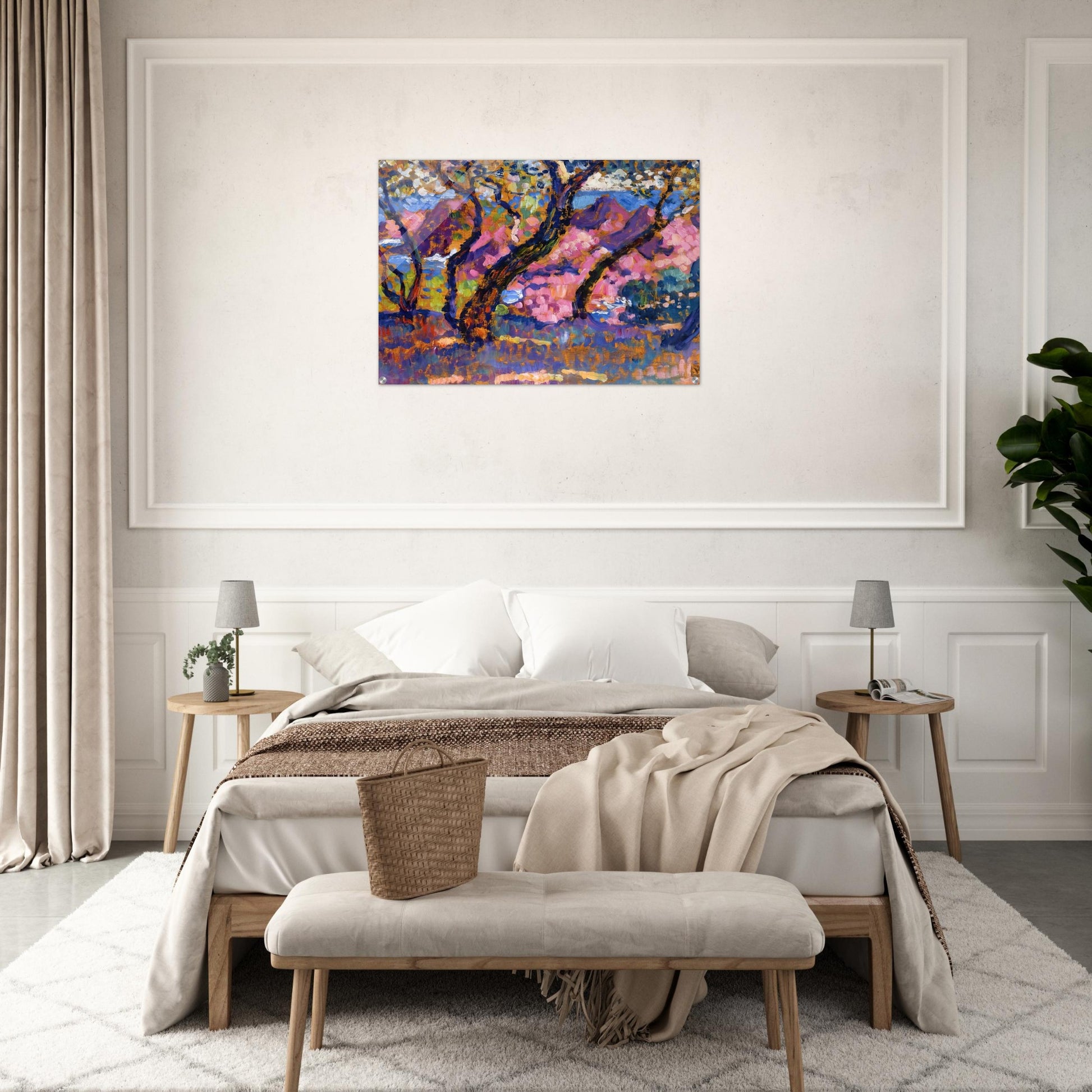 IN THE SHADE OF THE PINES STUDY 1905 - Theo van Rysselberghe Acrylic Print - 70x100 cm / 28x40″ inches