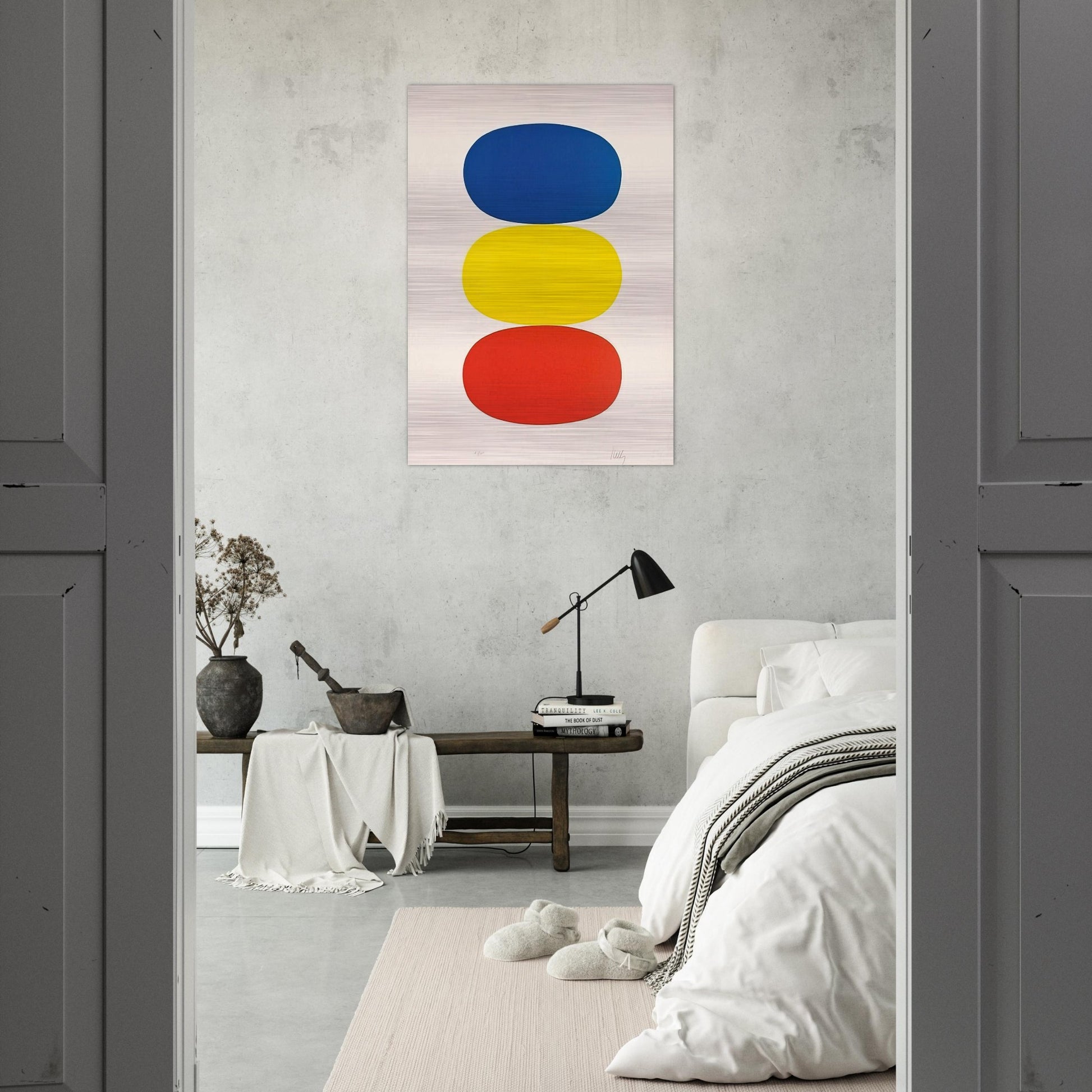 Blue and Yellow and Red-Orange - Ellsworth Kelly Brushed Aluminum Print - 70x100 cm / 28x40 inches | Ellsworth Kelly Aluminum Print | Ellsworth Kelly Prints