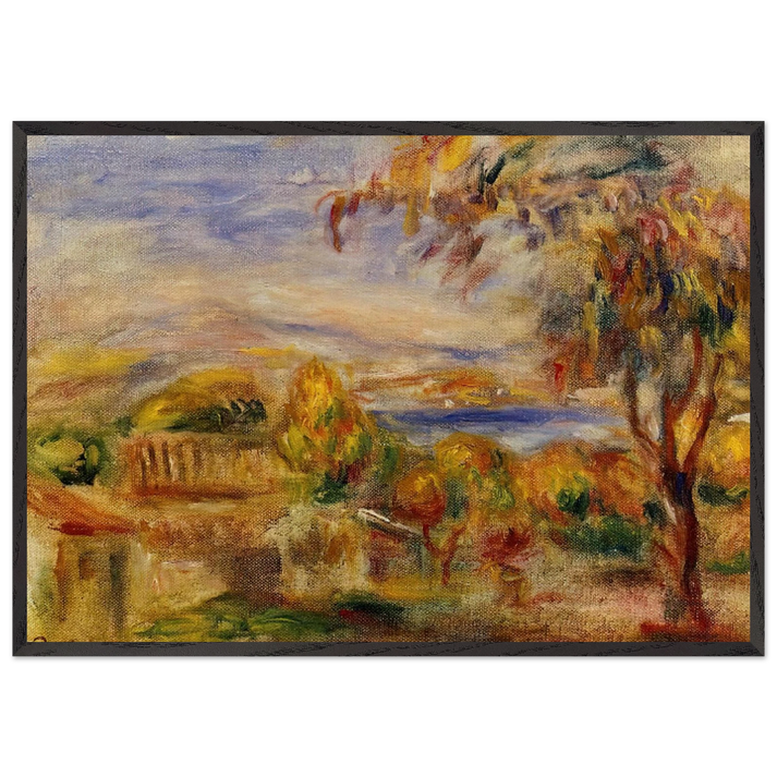 Landscape by the Sea - Pierre-Auguste Renoir 70x100 cm / 28x40 inches Framed Art Print – Black Wooden Frame