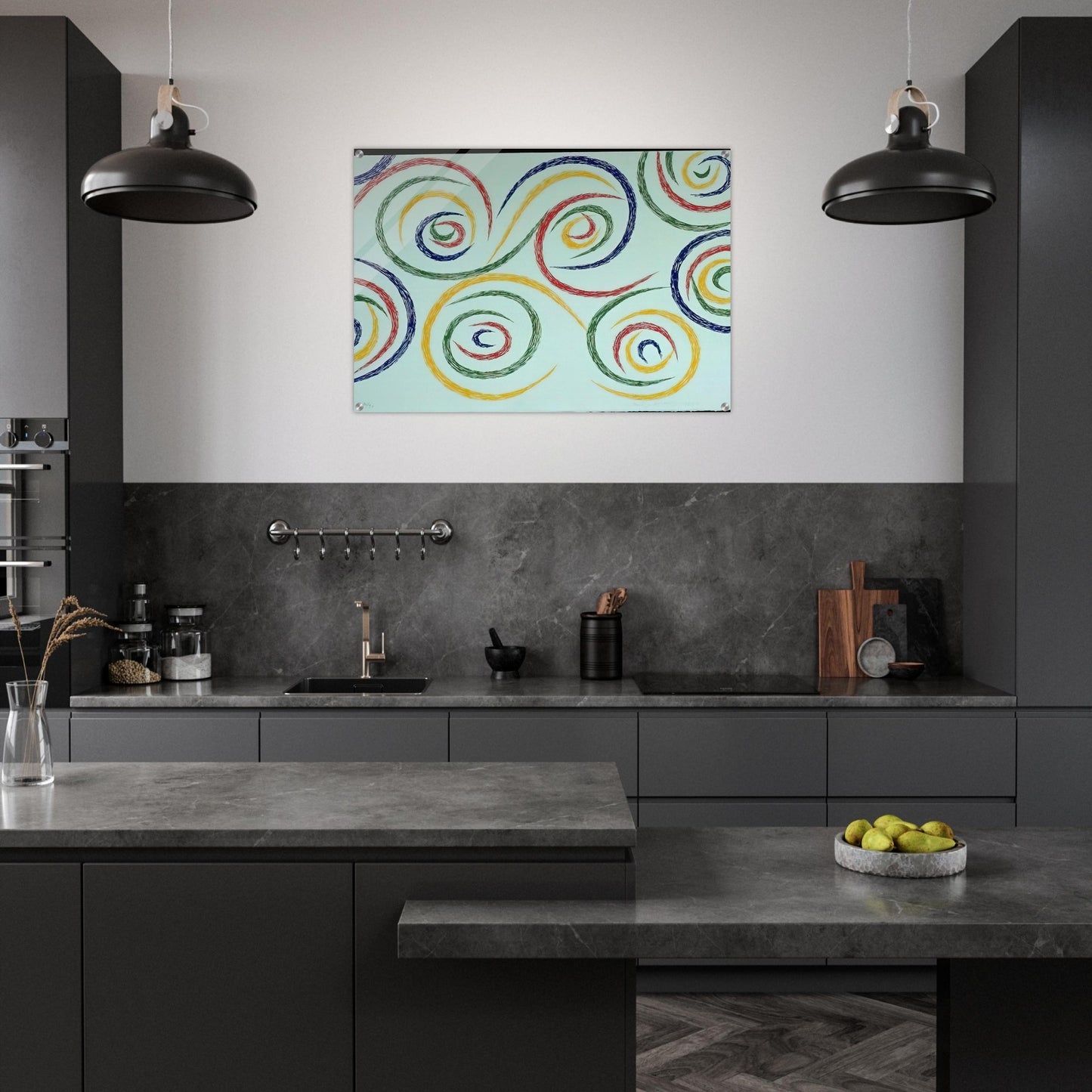 Cercles du Matin - 1992 - Piero Dorazio Acrylic Print - 70x100 cm / 28x40″ inches | Piero Dorazio Wall Art | Piero Dorazio Prints