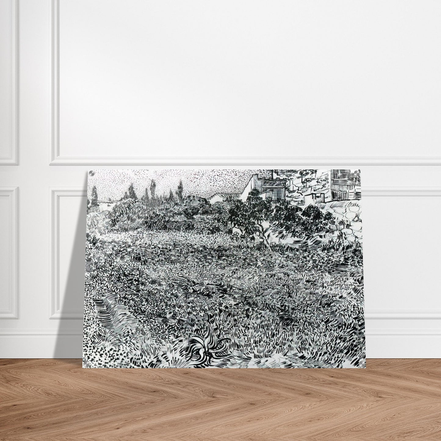 Garden with Flowers - Vincent van Gogh Acrylic Print - 70x100 cm / 28x40″ inches