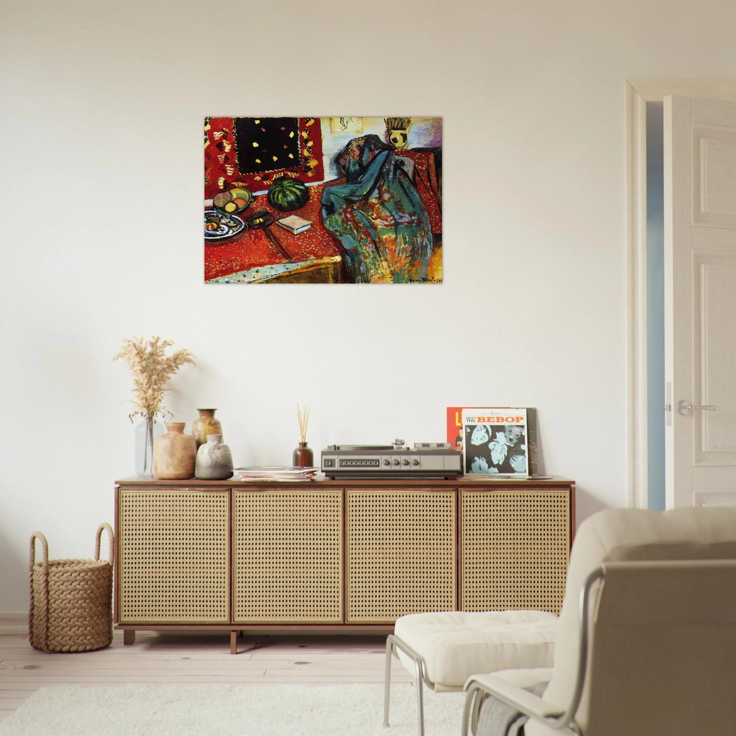 STILL LIFE WITH A RED RUG 1906 - Henri Matisse Brushed Aluminum Print - 70x100 cm / 28x40 inches | Henri Matisse Aluminum Print | Henri Matisse Prints