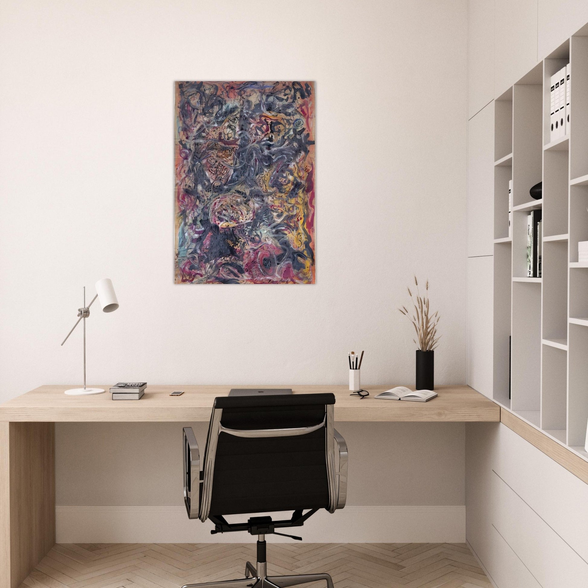 PATTERN - Jackson Pollock Brushed Aluminum Print - 70x100 cm / 28x40 inches | Jackson Pollock Aluminum Print | Jackson Pollock Prints