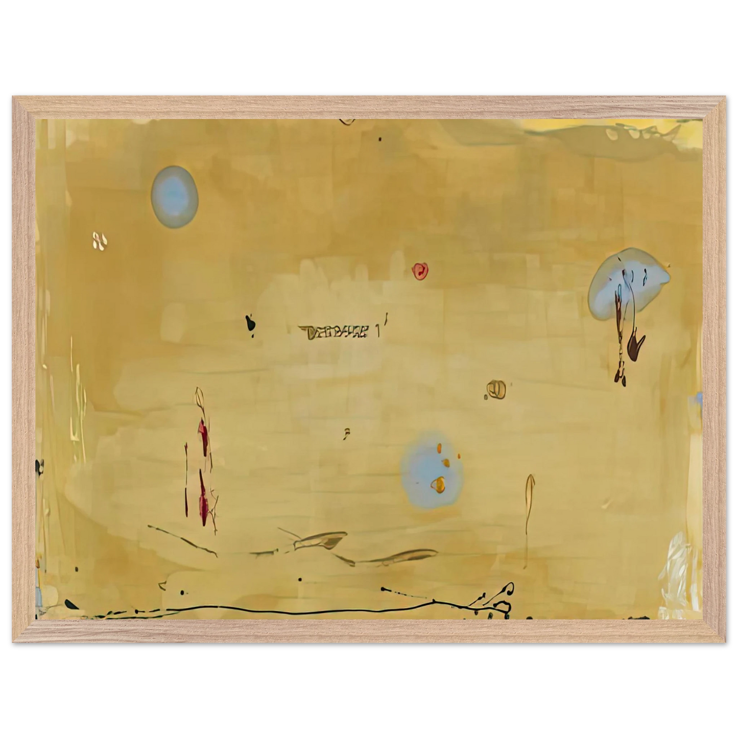 Helen Frankenthaler - Brother Angel, 1983- Wall Art - 21x29.7 cm / 8x12" - Premium Wooden Framed Poster With Fine Art Paper-canvas - Wood frame