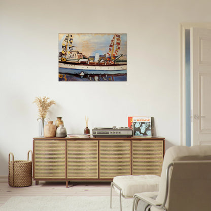 THE ENGLISH YACHT 1906 - Raoul Dufy Brushed Aluminum Print - 70x100 cm / 28x40 inches | Raoul Dufy Aluminum Print | Raoul Dufy Prints