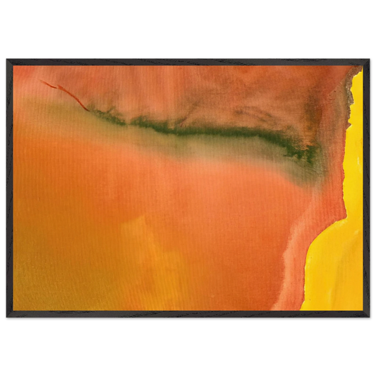 Untitled - 1973 N1 - Helen Frankenthaler 70x100 cm / 28x40 inches Framed Art Print – Black Wooden Frame