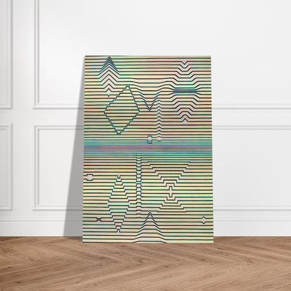 Birth - Victor Vasarely Brushed Aluminum Print - 70x100 cm / 28x40 inches | Victor Vasarely Aluminum Print | Victor Vasarely Prints