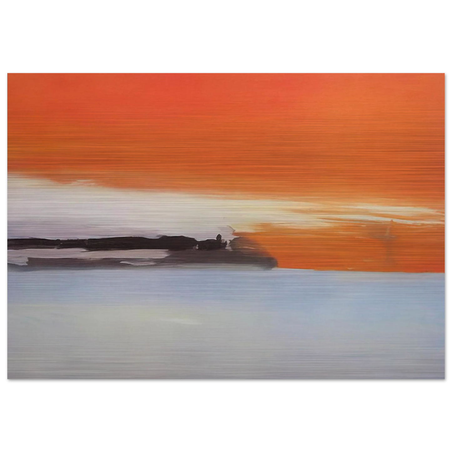 Chemin de fer au bord de la mer, soleil couchant - 1955 - Nicolas de Stael Brushed Aluminum Print - 70x100 cm / 28x40 inches | Nicolas de Stael Aluminum Print | Nicolas de Stael Prints
