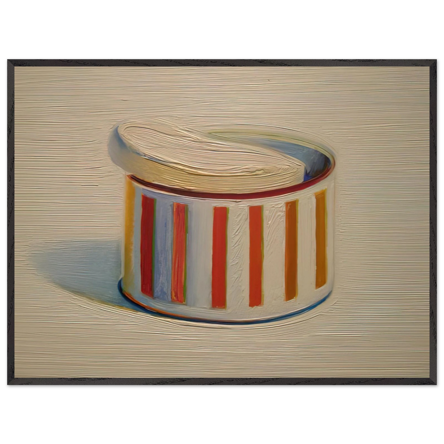 Wayne Thiebaud - Powder with Puff - 1966 Wall Art - 21x29.7 cm / 8x12" - Premium Wooden Framed Poster With Fine Art Paper - Wood frame
