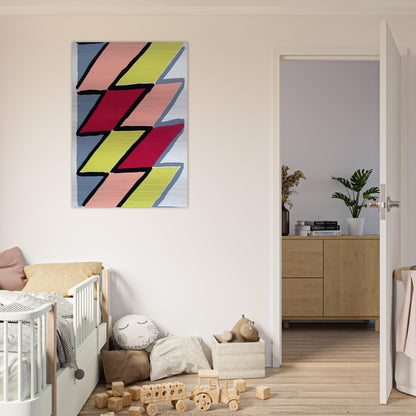 COMPOSITION 22 - Sonia Delaunay Brushed Aluminum Print - 70x100 cm / 28x40 inches | Sonia Delaunay Aluminum Print | Sonia Delaunay Prints