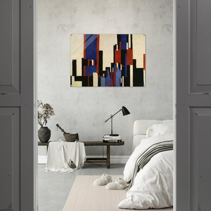 Vertical Plains Blue and Red - Frantisek Kupka Acrylic Print - 70x100 cm / 28x40″ inches
