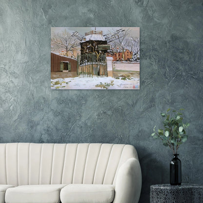 MOULIN DE LA GALETTE 2 - Maurice Utrillo Brushed Aluminum Print - 70x100 cm / 28x40 inches | Maurice Utrillo Aluminum Print | Maurice Utrillo Prints