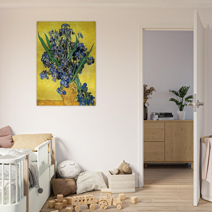 Still Life with Irises - Vincent van Gogh Brushed Aluminum Print - 70x100 cm / 28x40 inches | Vincent van Gogh Aluminum Print | Vincent van Gogh Prints