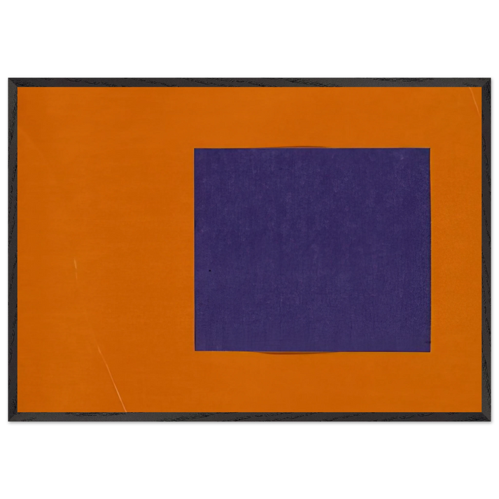 Purple and Orange from the series Line Form Color - Ellsworth Kelly 70x100 cm / 28x40 inches Framed Art Print – Black Wooden Frame