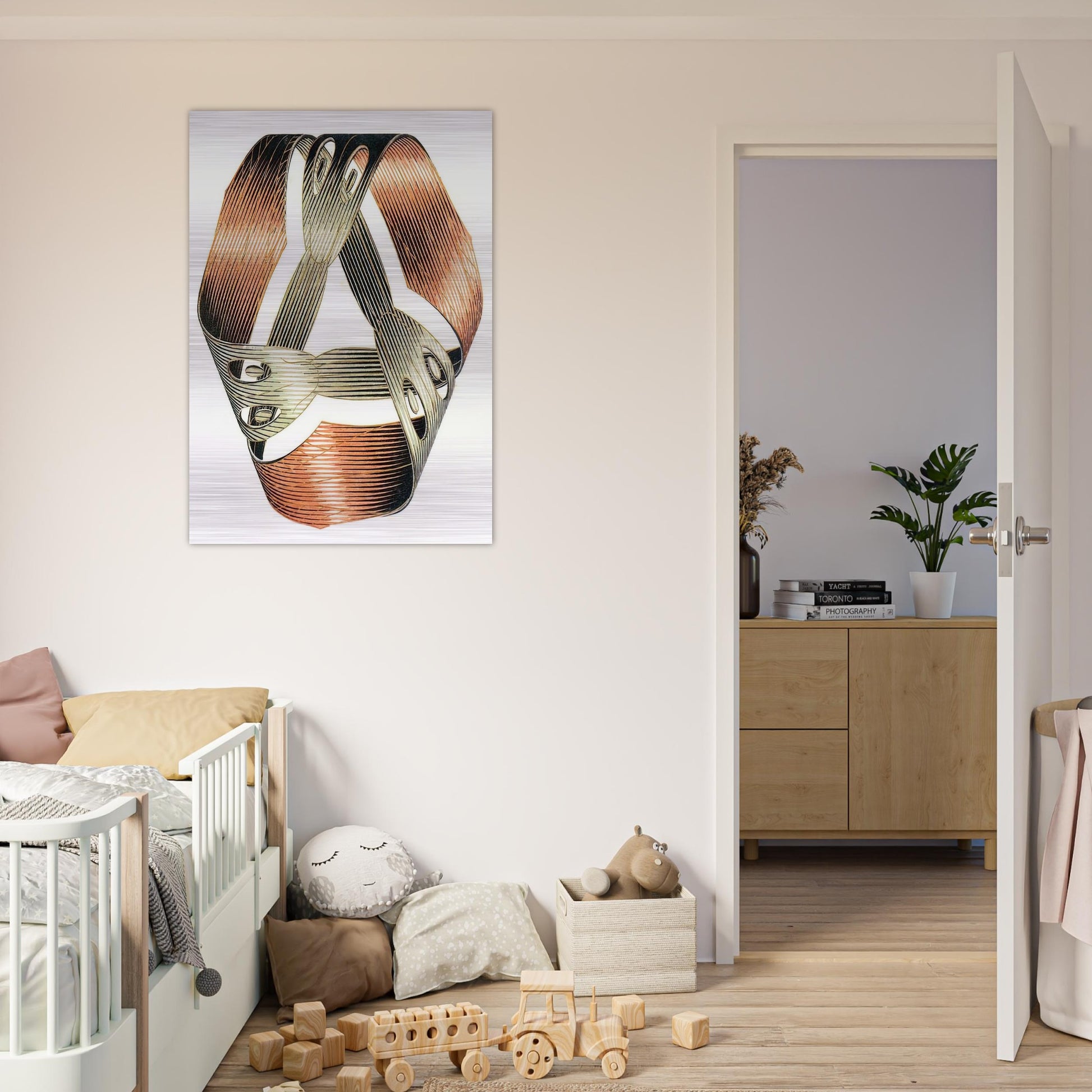 MOEBIUS STRIP I - MC Escher Brushed Aluminum Print - 70x100 cm / 28x40 inches | MC Escher Aluminum Print | MC Escher Prints