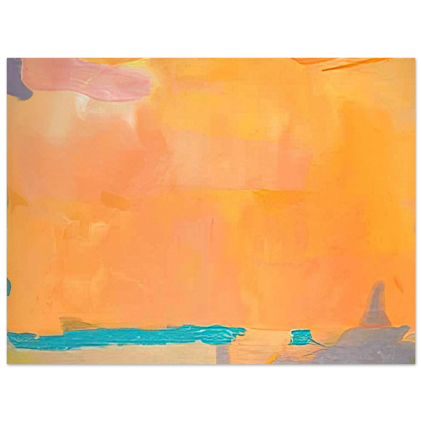 Helen Frankenthaler - Royal Fireworks - 1975 Wall art - 27x35 cm / 11x14 inches - Premium Wooden Framed Poster With Fine Art Paper-canvas - Black frame