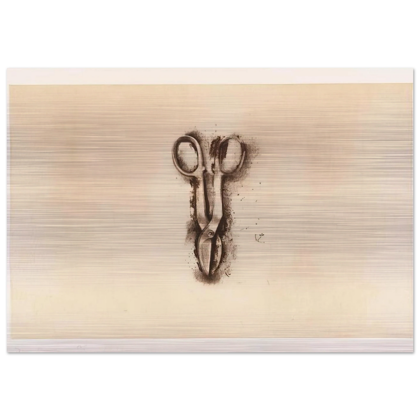 TINSNIP 1973 - Jim Dine Brushed Aluminum Print - 70x100 cm / 28x40 inches | Jim Dine Aluminum Print | Jim Dine Prints