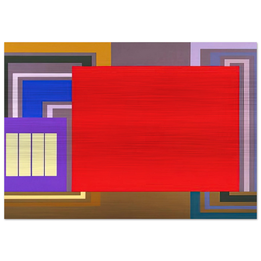 Power User - 1995 - Peter Halley Brushed Aluminum Print - 70x100 cm / 28x40 inches | Peter Halley Aluminum Print | Peter Halley Prints